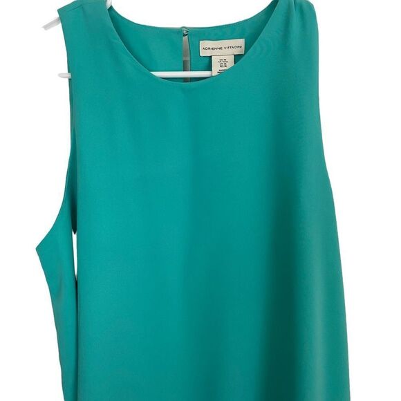 Adrienne Vittadini Teal Sleeveless A-Line Dress Sz M - Picture 2 of 8
